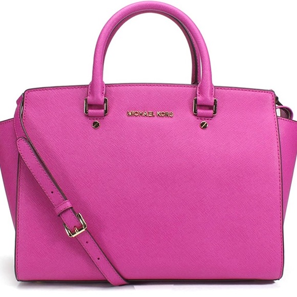 MICHAEL KORS MEDIUM SELMA LEATHER SATCHEL - Picture 1 of 6